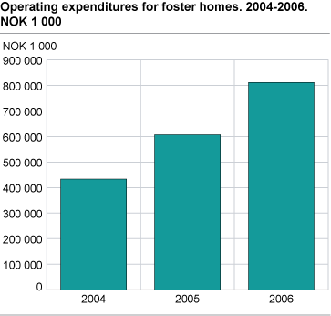 Operating expenditures for national foster homes. Final figures 2004-2006.